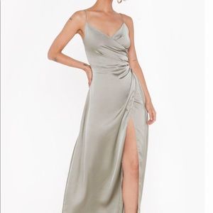 Sage floor length dress NWT